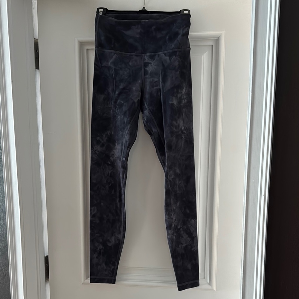 lululemon athletica Black Tie-Dye Leggings size 6